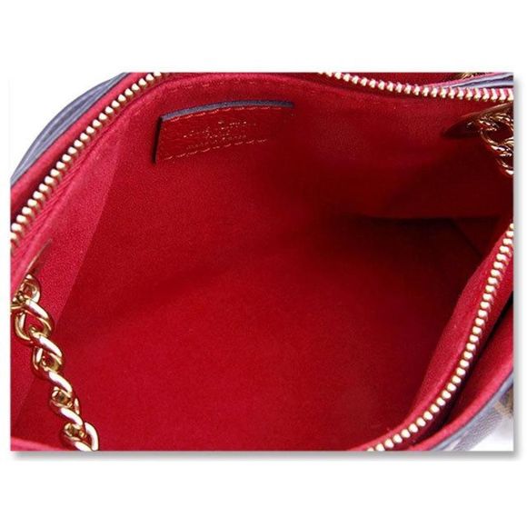 Louis Vuitton Surene BB Chain Shoulder Bag Monogram Cerise Red - Picture 5 of 10